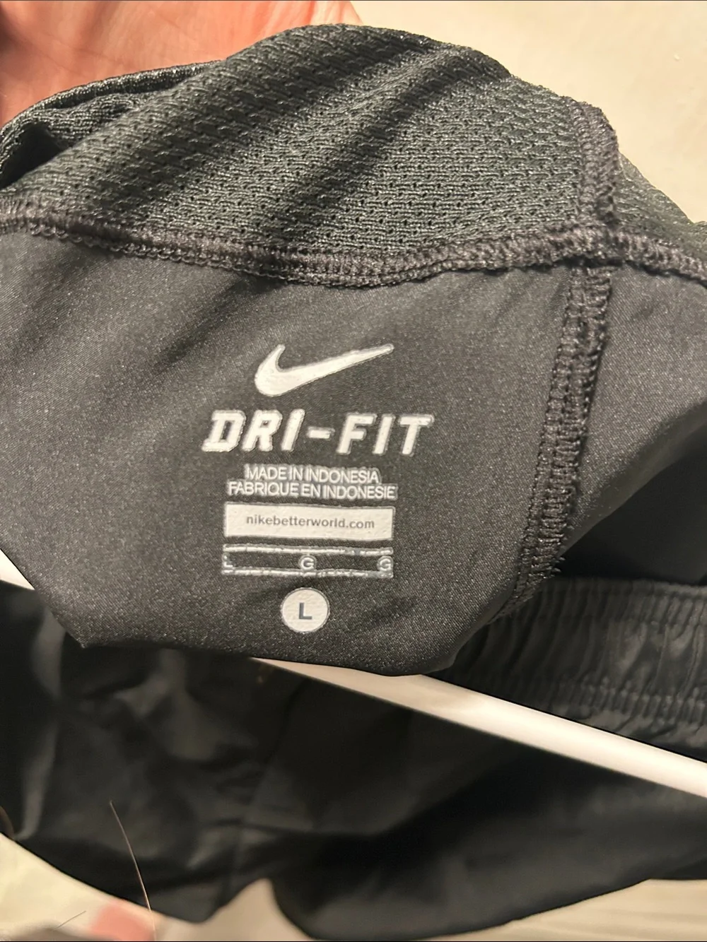 Nike Black Shorts with White Side Panels